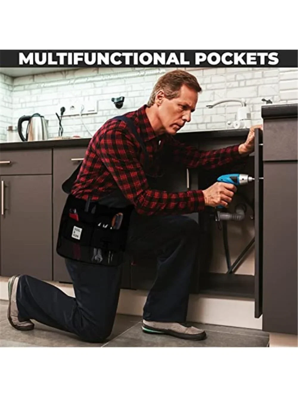 Canvas Tool Belt Garden Apron Adjustable Waist Utility Pouch Multi Pocket Work